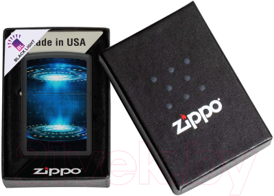 Зажигалка Zippo UFO Flame / 48514 (черный)