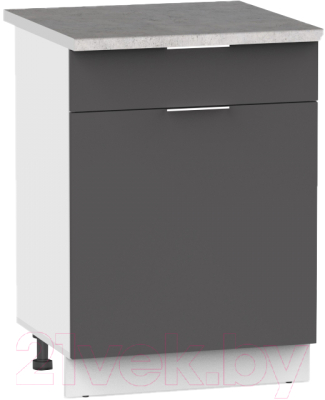Шкаф-стол кухонный Интермебель Микс Топ ШСР 850-19-500 (графит серый/лунный камень)