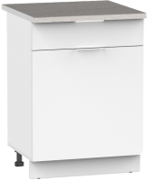 Шкаф-стол кухонный Интермебель Микс Топ ШСР 850-19-600 (белый премиум/этна) - 