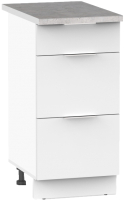 Шкаф-стол кухонный Интермебель Микс Топ ШСР 850-23-300 (белый премиум/лунный камень) - 