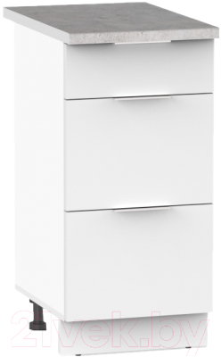 Шкаф-стол кухонный Интермебель Микс Топ ШСР 850-23-300 (белый премиум/лунный камень)