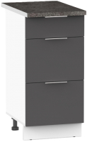 Шкаф-стол кухонный Интермебель Микс Топ ШСР 850-23-300 (графит серый/сесамо) - 