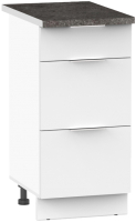 Шкаф-стол кухонный Интермебель Микс Топ ШСР 850-23-400 (белый премиум/сесамо) - 