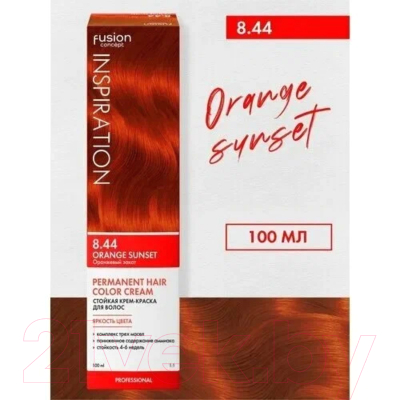 Крем-краска для волос Concept Fusion 8.44 (100мл, оранжевый закат)