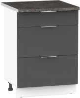 Шкаф-стол кухонный Интермебель Микс Топ ШСР 850-23-500 (графит серый/сесамо) - 