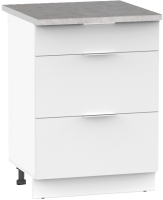 Шкаф-стол кухонный Интермебель Микс Топ ШСР 850-23-600 (белый премиум/лунный камень) - 