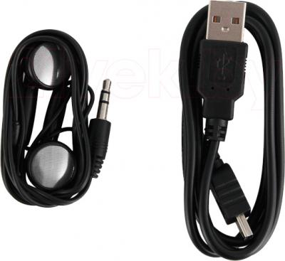 MP3-плеер Texet T-22 (4GB, серебристый) - наушники и USB-кабель