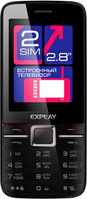 Мобильный телефон Explay TV280 (Black) - вид спереди