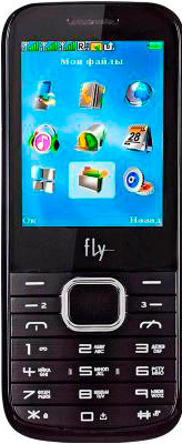 Мобильный телефон Fly TS107 (Black) - вид спереди