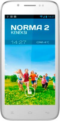 Смартфон Keneksi Norma 2 (White-Gold) - вид спереди