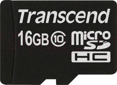 Карта памяти Transcend microSDHC (Class 10) 16GB (TS16GUSDC10) - общий вид
