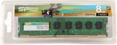 Оперативная память DDR3 Silicon Power 8GB DDR3 PC3-12800 (SP008GBLTU160N01/2) - общий вид