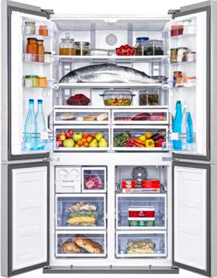 Холодильник с морозильником Beko GNE114612X - внутренний вид