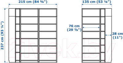 Стеллаж Ikea Билли 092.439.90