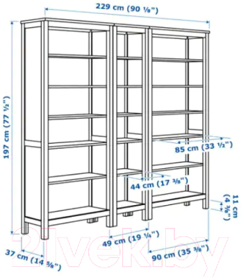 Стеллаж Ikea Хемнэс 292.311.56