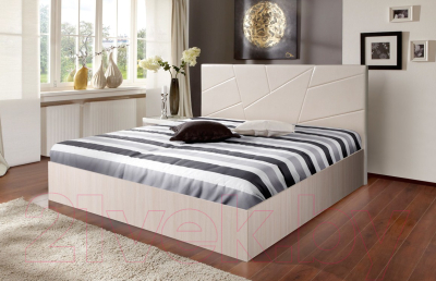 Двуспальная кровать Мебель-Парк Аврора 7 200x160 (светлый)