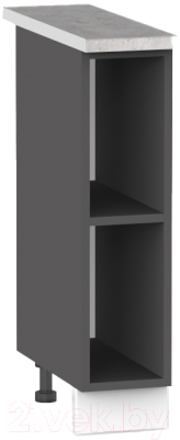 Шкаф-стол кухонный Интермебель Микс Топ ШСРЗ 850-32-150 межмод. 5-150 (графит серый/лунный камень)