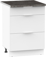 Шкаф-стол кухонный Интермебель Микс Топ ШСР 850-23-600 (белый премиум/сесамо) - 