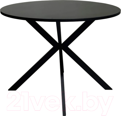 Обеденный стол M-City Вега D100 / 464M05354 (черный/черный)