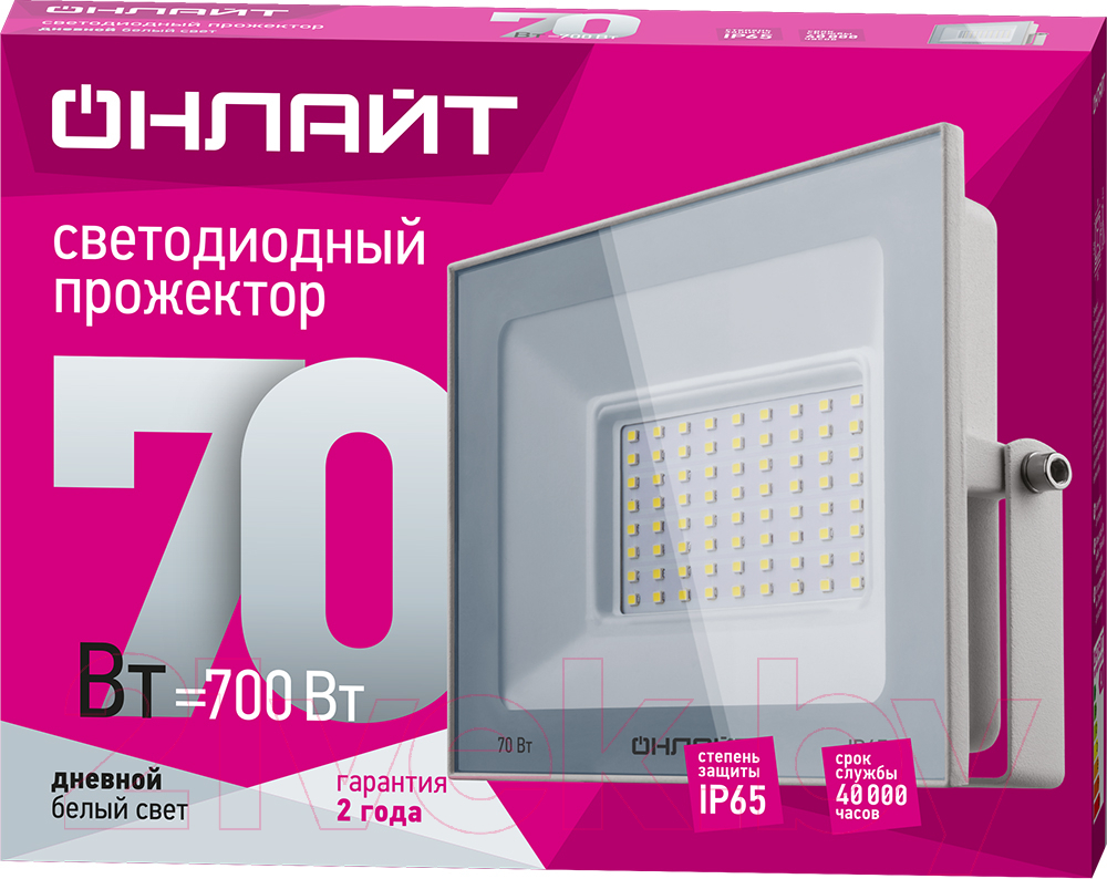 Прожектор Онлайт OFL-70-6K-WH-IP65-LED / 90138 — фото 2