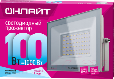 Прожектор Онлайт OFL-100-4K-WH-IP65-LED / 90139