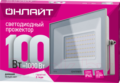Прожектор Онлайт OFL-100-6K-WH-IP65-LED / 90140