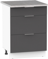 Шкаф-стол кухонный Интермебель Микс Топ ШСР 850-23-600 (графит серый/лунный камень) - 