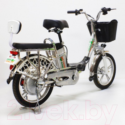 Электровелосипед Green Camel Транк-18 V2 (серебристый)