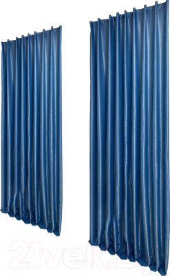 Шторы Модный текстиль 112МТ901-17B (260x200, 2шт, голубой)