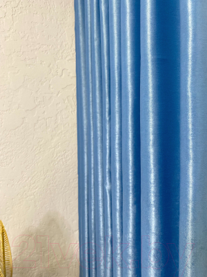 Шторы Модный текстиль 112МТ901-17B (270x200, 2шт, голубой)