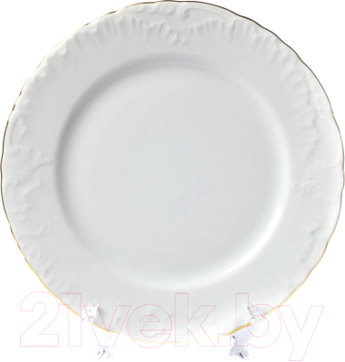 Тарелка закусочная (десертная) Cmielow i Chodziez Rococo / OMDZ21-Рококо-20 (линия золото)