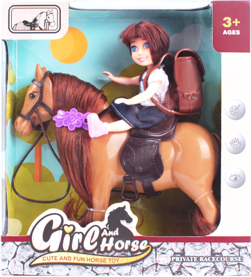 Кукла с аксессуарами Darvish Girl And Horse / SR-T-3452