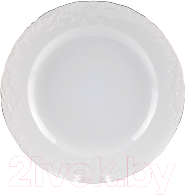Тарелка столовая обеденная Cmielow i Chodziez Rococo / OMDZ22-Рококо-21 (линия платина)