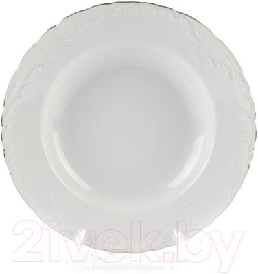 Тарелка столовая глубокая Cmielow i Chodziez Rococo / OMDZ22-Рококо-17 (линия платина)