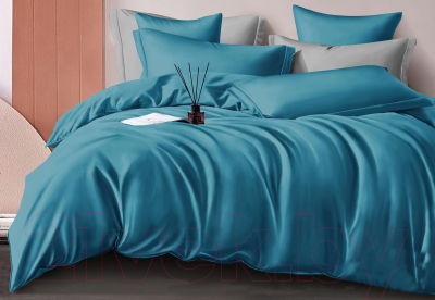 Комплект постельного белья LUXOR №17-4421 TPX Евро-стандарт (темно-бирюзовый, сатин)