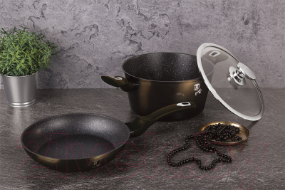 Набор кухонной посуды Berlinger Haus Shiny Black Edition 6616-BH