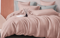 Комплект постельного белья LUXOR №15-1512 TPX 2.0 с европростыней (пыльная роза, сатин) - 