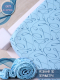 Простыня Luxsonia Трикотаж на резинке 90x200 / 1393 (вензель голубой) -
