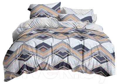 Комплект постельного белья PANDORA №4221 А/В 2.0 с европростыней (сатин-твил)