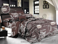 Комплект постельного белья PANDORA №910004 А/В 2.0 с европростыней (сатин-твил) - 