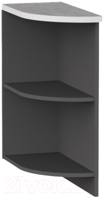 Угловое окончание для кухни Интермебель Микс Топ ШСРЗ 850-32-200 (графит серый/лунный камень)