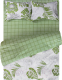 Комплект постельного белья Amore Mio Сатин Тропик Евро / 24893 (зеленый/белый) - 