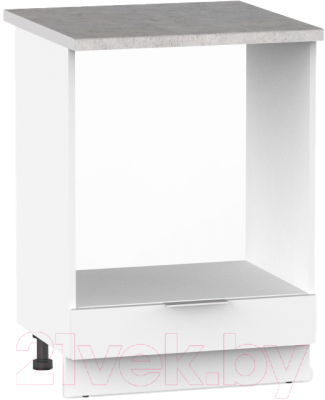 Шкаф под духовку Интермебель Микс Топ ШСРГ 850-33-600 (белый премиум/лунный камень)