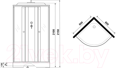 Душевая кабина Niagara Eco E80/13/TN 80x80x215