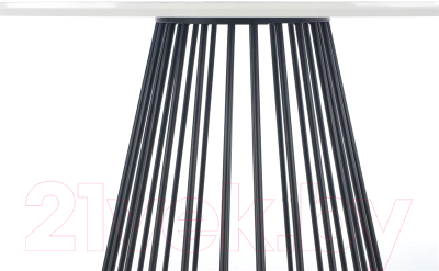 Обеденный стол Halmar Brodway 110x75 (белый мрамор/черный)