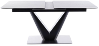 Обеденный стол Signal Canyon Ceramic (эффект белого мрамора/черный матовый) - 