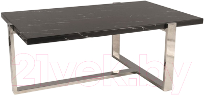 Журнальный столик Signal Vela A (черный мрамор/серебристый)