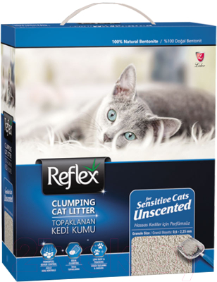 Наполнитель для туалета REFLEX Бентонитовый для чувствительных кошек (6л)