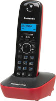 Беспроводной телефон Panasonic KX-TG1611RUR (черный/красный) - 