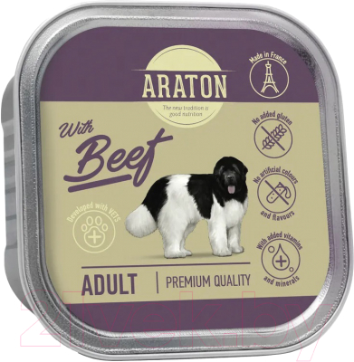 Влажный корм для собак Araton Adult с говядиной / KIK45703 (150г)